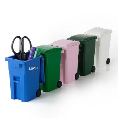 Mini Garbage Trash Bin Pen Holder