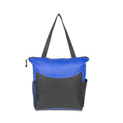 15" Stylish Polyester Two Tone Shoulder Tote Bag with Rope Handles