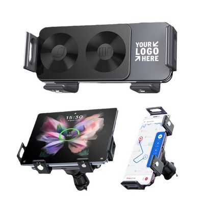 Foldable Screen Wireless Car Charger Mount