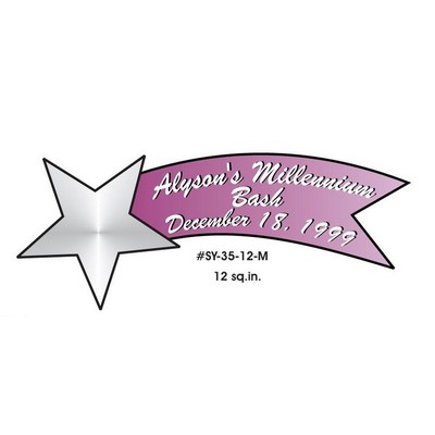 Star Banner Executive Magnet w/ Full Magnetic Back (12 Square Inch)