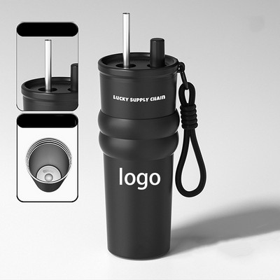 Elegant Nightshade 316 Stainless Steel Insulated Tumbler with Straw