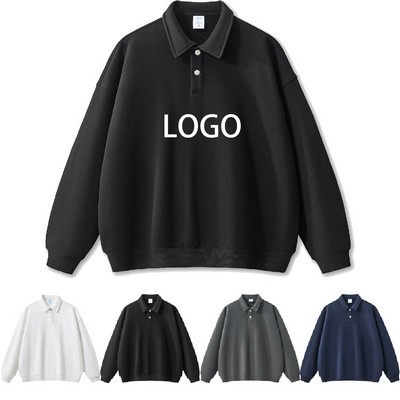380G Heavyweight Stand Collar Sweatshirt For Men