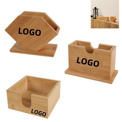 Minimalist Bamboo Engraved Tissue Box