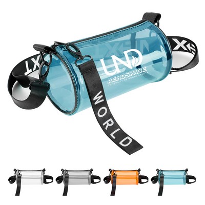 Colorful PVC Travel Security Crossbody Cylindrical Bag