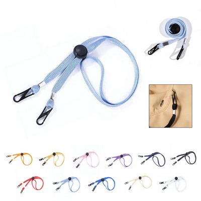 Adjustable Length Mask Lanyard w/ Clip