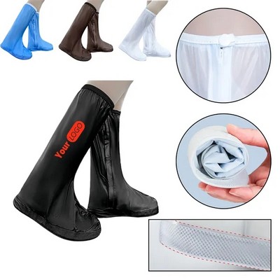 High-tube Waterproof Anti-slip PVC Shoe Covers(Ocean)