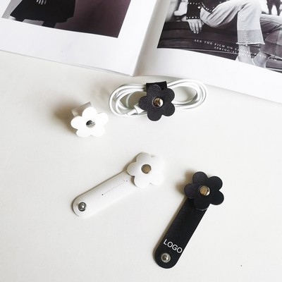 Sunflower PU Leather Cable Organizer