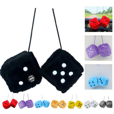 Custom Fuzzy Dice Car Hanging Ornaments