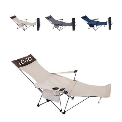 Outdoor Foldable Chair with Integrated Footrest