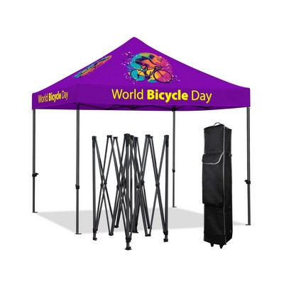 10' X 10' Commercial Grade Pop Up Tent Kit w/ Dye Sublimation Canopy