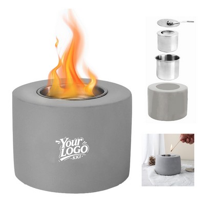 Modern Concrete Tabletop Fire Bowl