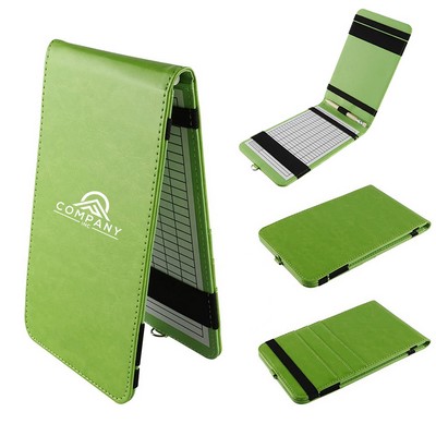 Pu Leather Golf Scorecard Holder With Pen