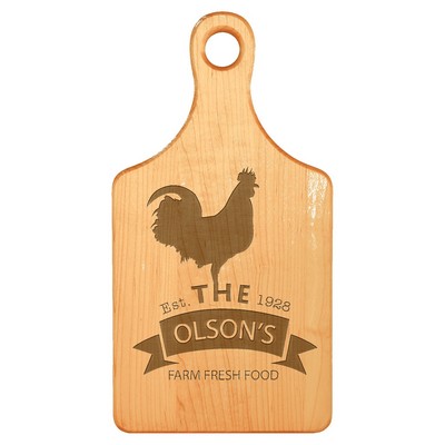 13 1/2" x 7" Maple Paddle Shaped Cutting Board