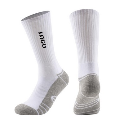 Towel Bottom Mid Barrel Basketball Socks
