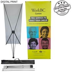 Tripod Banner with Graphics, (33.5"x80"), and Bag. NO SETUP CHARGE
