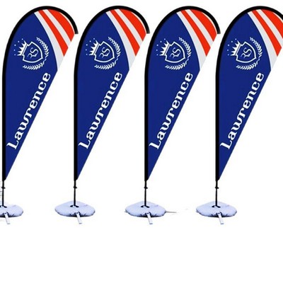 65.35"×29.53" P-Shape Single Side Beach Flags for Outdoor Advertising and Events