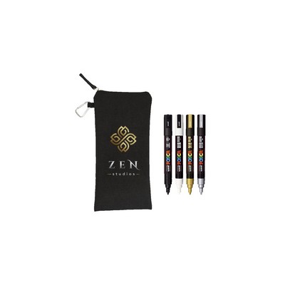 POSCA 4 Piece Metallic Marker Set with Bag