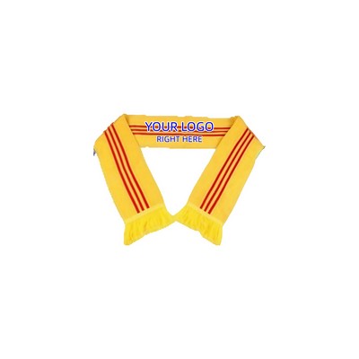 Full Color Printed Knit Scarf Cheerleader Stadium Fan Scarf