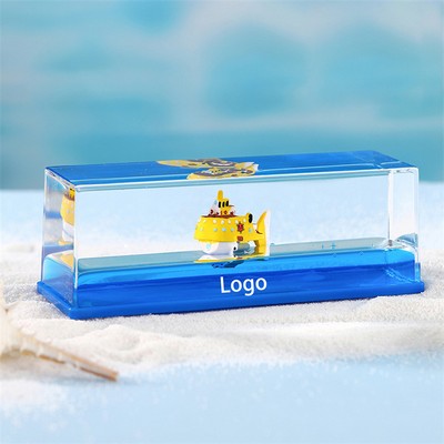 Submarine Liquid Sand Art Decor