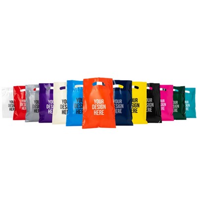 MOQ 200 Die Cut Reinforced Plastic Bag (15.8"x11.9")