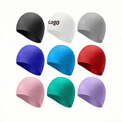 Silicone Swim Cap with Ear Coverage for Long Hair