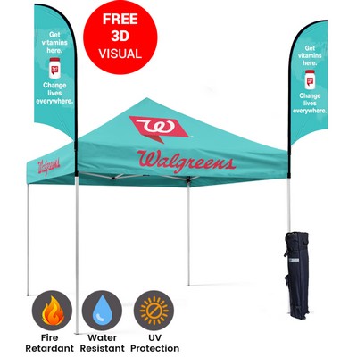 Custom Trade Show Tent Package with Feather Flags