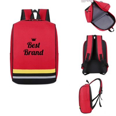Durable Polyester Striped Adjustable Backpack