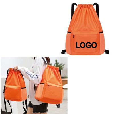 Water-Resistant Drawstring Daypack Backpack