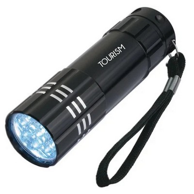Mini Aluminum 9 LED Torch Flashlight