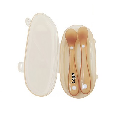 Soft Silicone Baby Feeding Spoons for Infant Mealtime Training