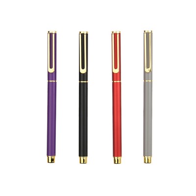 Metal Ballpoint Pen with Hollow Clip