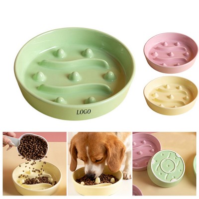Ceramic Pet Slow Feeder Bowl