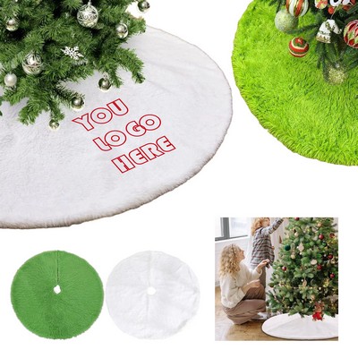 30" Xmas Faux Fur Tree Skirt Small Christmas Tree Skirts