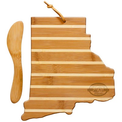 Rhode Island Charcuterie Board with Spreader Knife Gift Set