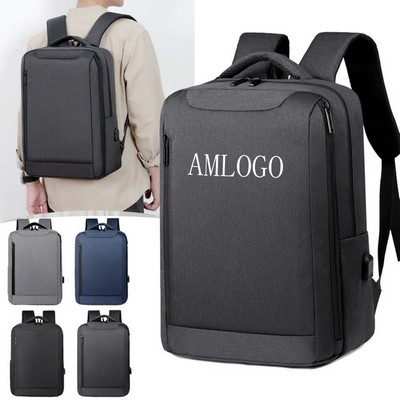 Professional Daily Business Laptop Backpack with Built-in USB Charging Por