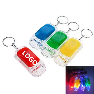 Car Shaped Led Flashlight Keychain