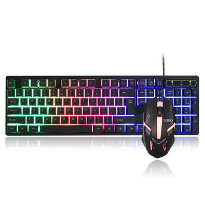 Wired Backlit Keyboard And Mouse Set