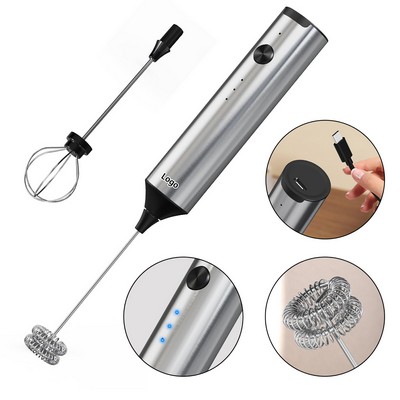 Powerful Handheld Rechargeable Mini 3-Speed Electric Milk Frother