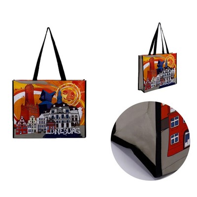 Laminated Reusable Woven Tote Bag