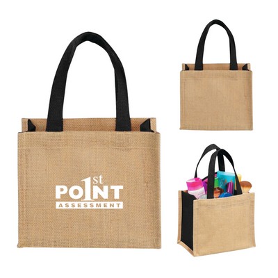 Two-tone Burlap Bag Mini Size