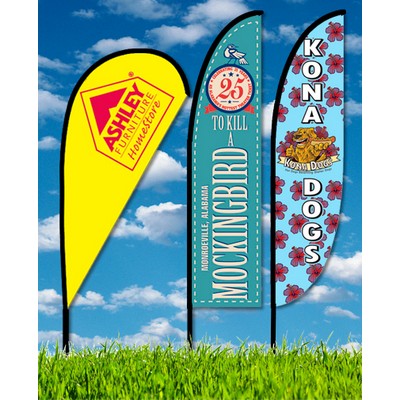 Zoom3 10' Feather/Teardrop Flag Kit, 1 Sided Spike & X-Base