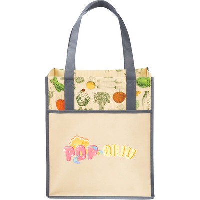 Big Grocery Vintage Laminated Non-Woven Tote