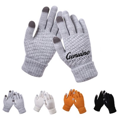 Acrylic Touchscreen Knit Gloves