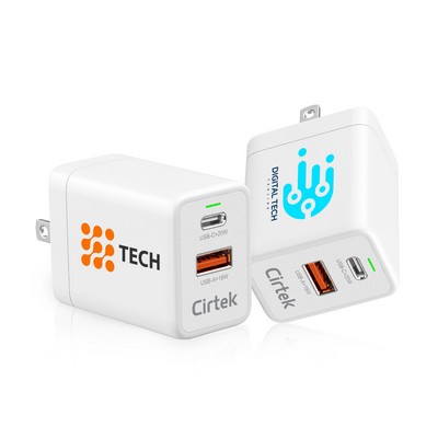 Cirtek® 2-Port 20W PD Fast Charger