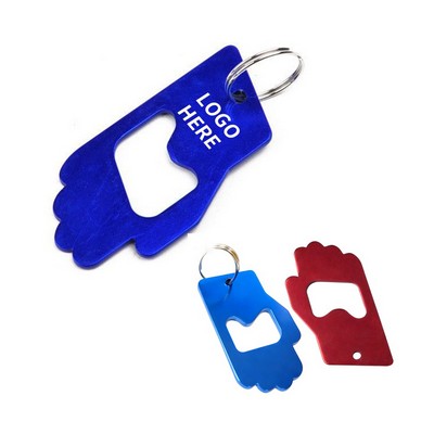 Aluminum Palm Bottle Opener Keyring