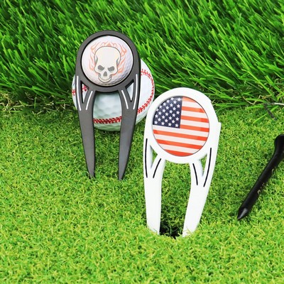 Multifunction Metal Golf Divot Tool w/Bottle Opener