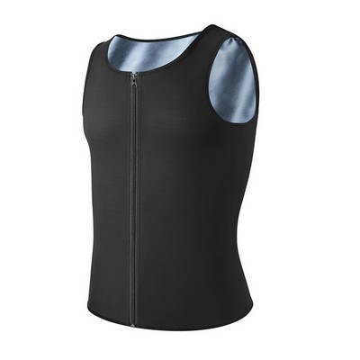 Men Zipper Sauna Vest