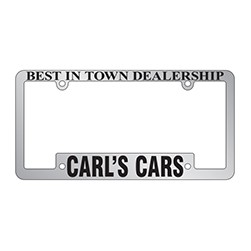 Shiny Chrome Faced License Plate Frame