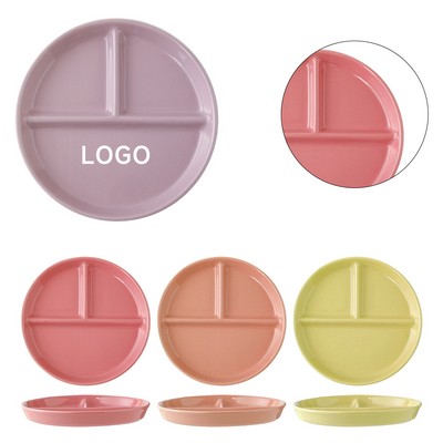 Divided Wheat Straw Dinner Plate