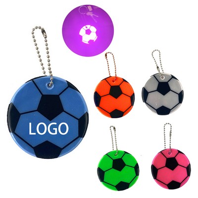 PVC Reflective Pendant Keychain(Football)